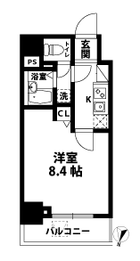 1Kの間取図